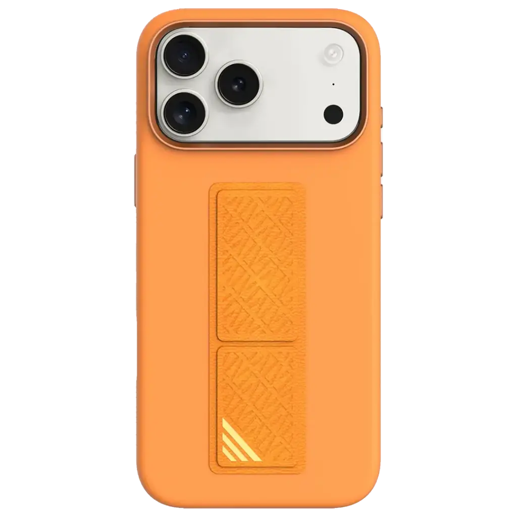 Levelo Morphix Silicone GripStand Case for iPhone 17 Pro - Orange