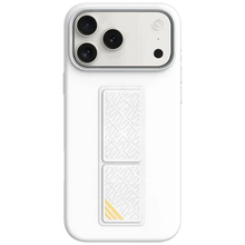 Load image into Gallery viewer, Levelo Morphix Silicone GripStand Case for iPhone 17 Pro - White
