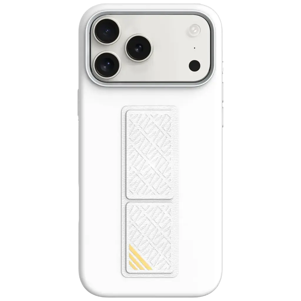 Levelo Morphix Silicone GripStand Case for iPhone 17 Pro Max - White