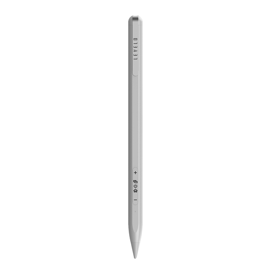 Levelo Skywrite Versa Stylus Smart Pen | Magnetic iPad Stylus | 10h Battery | Wireless Charging - White