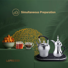 Load image into Gallery viewer, LePresso Dallah Electrical Arabic Coffee and Tea Maker 1600W - Silver
