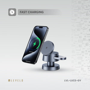 Levelo Luce 4 In 1 Wireless Charger - Gray