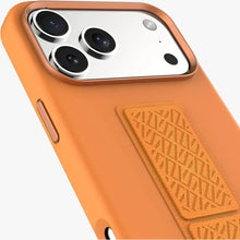 Load image into Gallery viewer, Levelo Morphix Silicone GripStand Case for iPhone 17 Pro - Orange
