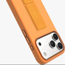 Load image into Gallery viewer, Levelo Morphix Silicone GripStand Case for iPhone 17 Pro - Orange

