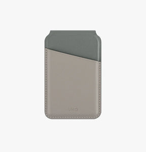 Uniq Lyden DS RFID Blocking Magnetic Card Holder w/ Stand- Ivory/Lichen