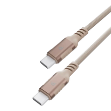 Load image into Gallery viewer, Powerology Power Sync Weave USB-C to USB-C PD 60W Aluminum Plug/Shell Nylon Braided 1.2M Cable

