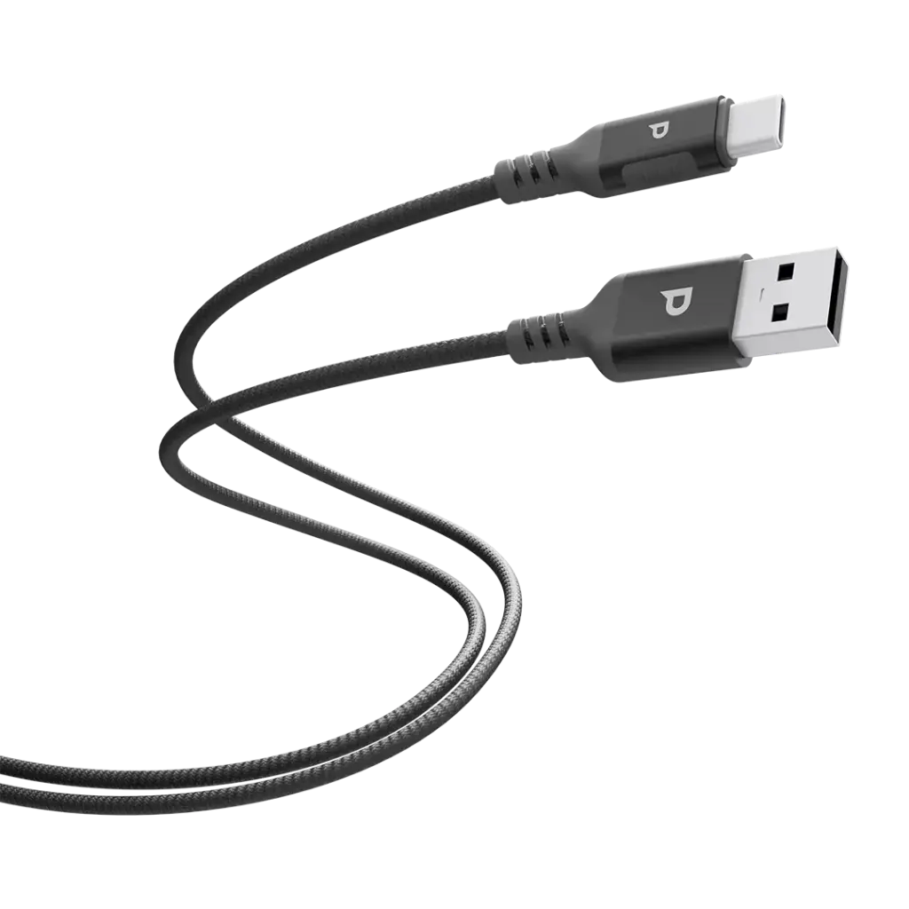 Powerology PD 20W Power Sync Weave USB-A to USB-C 2M - Gray