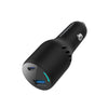 Powerology 65W PD + QC3.0 LED Dual Ports Car Charger - Black