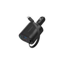 Load image into Gallery viewer, Powerology Type-C Retractable Car Charger 103W - Black
