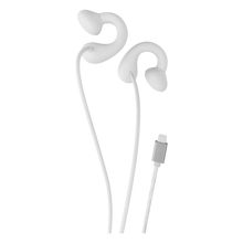 Load image into Gallery viewer, Porodo Voxes Clip-On Wired Earphones with Lightning Connector - White

