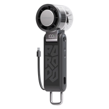 Load image into Gallery viewer, Porodo Lifestyle Chillo Volt Foldable Handheld Fan with Semiconductor Cooling &amp; Power Bank Function - Black
