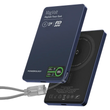 Load image into Gallery viewer, Powerology MagVolt 5000mAH TFT Display Slim Magnetic Wireless Powerbank
