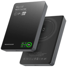 Load image into Gallery viewer, Powerology MagVolt 10000mAH TFT Display Slim Magnetic Wireless Powerbank

