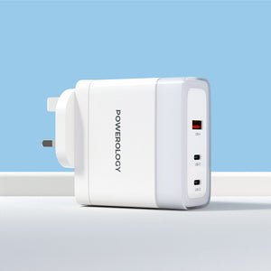 Powerology Lunex Series 3-Port Fast Charging Adapter 100W