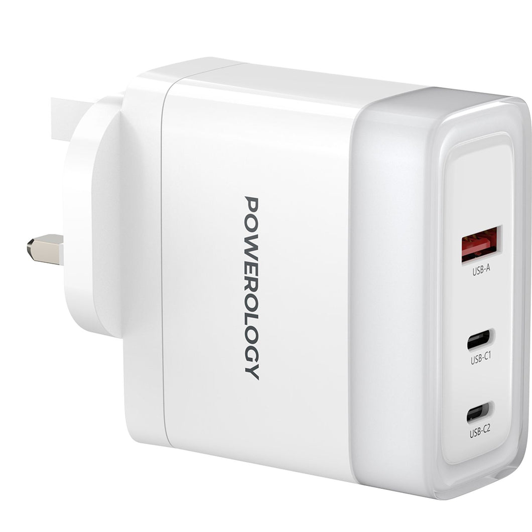 Powerology Lunex Series 3-Port Fast Charging Adapter 100W