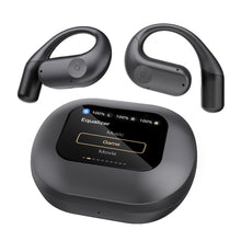 Load image into Gallery viewer, Powerology Air Conduction ENC TWS Earbuds and Charging Case with Display 60mAh - Black
