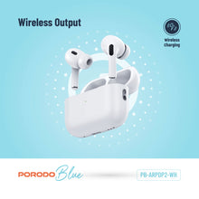 Load image into Gallery viewer, Porodo Blue Deep Bass Wireless Earbuds Pro 2 with Swipe Volume - White
