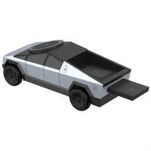 Load image into Gallery viewer, Porodo Cyber Dock Wireless Charger with Rotating Stand | Triple Device Fast Charging | 90° Rotating Stand - Gray
