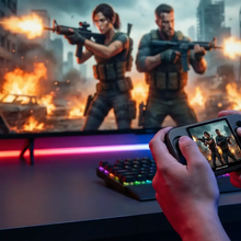 Load image into Gallery viewer, Porodo Gaming Powerplay Power Bank Gaming Controller with Wireless Charging - Gray
