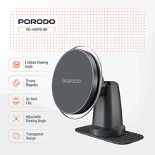 Load image into Gallery viewer, Porodo Magsafe Magnetic Air Vent &amp; Dash Mount - Black
