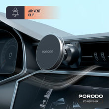 Load image into Gallery viewer, Porodo Magsafe Magnetic Air Vent &amp; Dash Mount - Black
