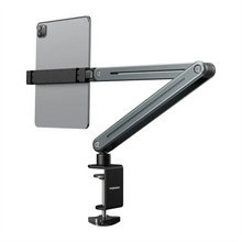 Load image into Gallery viewer, Porodo 360° Adjustable Folding Aluminum Alloy with Carbon Steel and Silicone Pad Phone and Tablet Holder - Grey
