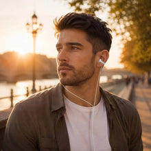 Load image into Gallery viewer, Porodo Voxes Clip-On Wired Earphones with Lightning Connector - White
