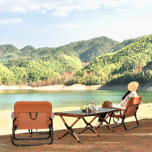 Porodo Lifestyle Camping Foldable Chair - Brown
