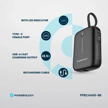 Load image into Gallery viewer, Powerology 10000mAh Power Bank 20W PD - Black
