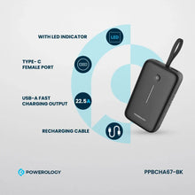 Load image into Gallery viewer, Powerology 20000mAh Power Bank 30W PD - Black
