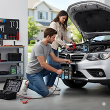 Load image into Gallery viewer, Powerology 3-In-1 Jump Starter &amp; Tire Inflator 1000A 12000mAh 150 PSI Air Compressor with PD 40W Fast Charging &amp; Power Bank
