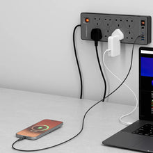 Load image into Gallery viewer, Powerology 8AC 2990W Power Strip PD 20W - Black
