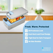 Load image into Gallery viewer, Powerology Lumo Portable Heated Lunch Box - Grey/Blue
