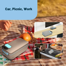 Load image into Gallery viewer, Powerology Lumo Portable Heated Lunch Box - Grey/Blue
