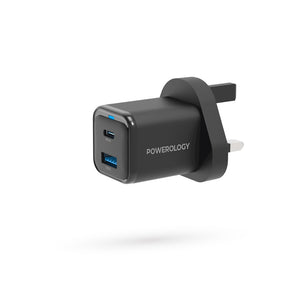 Powerology Super Compact Quick Charger|35wats(Cable Included)- Black