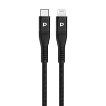 Load image into Gallery viewer, Powerology Volt-X 25W Single Port GaN Type-C Charger with USB-C to Lightning Cable - Black
