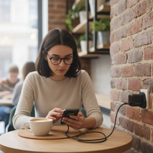 Load image into Gallery viewer, Powerology Volt-X 45W GaN USB-A &amp; Type-C Charger - Black
