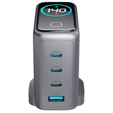 Load image into Gallery viewer, Powerology Voltflow GaN Wall Charger PD 140W W/ 240W Type-C Cable 1M - Black
