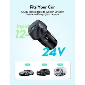 RAVPOWER PD 20W USB-C Fast Car Charger