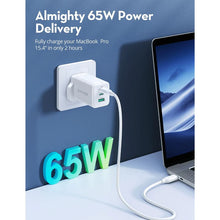 Load image into Gallery viewer, RAVPower 65W GaN 3-Port Wall Charger
