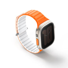 Load image into Gallery viewer, Uniq  Revix Evo Reversible Magnetic Silicone Strap ( 49/45/44/42mm)-Amber/White
