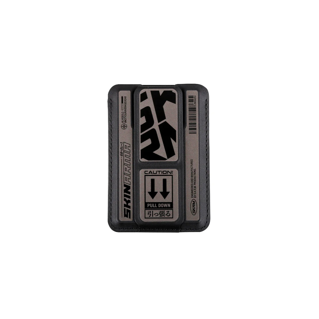 Skinarma KIRA KOBAI KADO Magnetic Card Holder with Grip Stand- Gun Metal