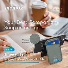 Load image into Gallery viewer, MOMAX 1-WALLET MAGNETIC CARD HOLDER WITH STAND
