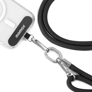 Momax Lanyard Cord Crossbody Phone Strap - Black