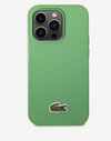 Lacoste Hard Case Iconic Petit Pique PU Woven Logo Estragon For iPhone 14 Pro - Green