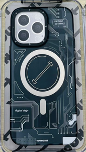 Youngkit Futuristic Circuit Magsafe iPhone 14 Pro - Black