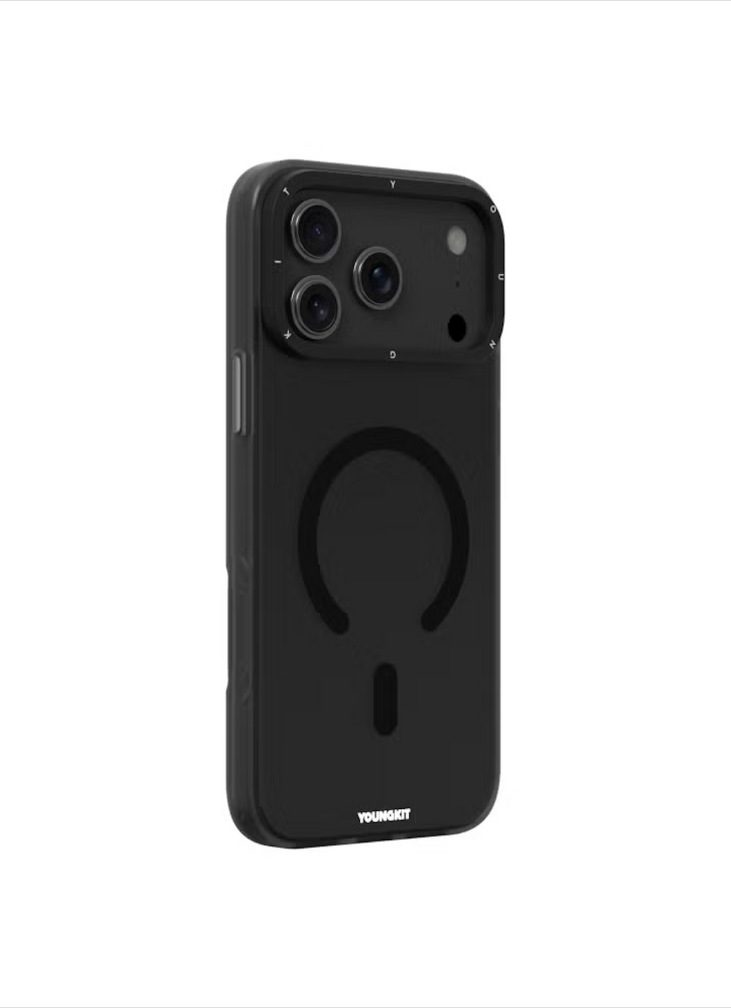 Youngkit iPhone 17 Pro 6.3 Hidden Sands Fulltouch MagSafe Transparent Case - Black