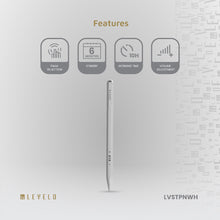 Load image into Gallery viewer, Levelo Skywrite Versa Stylus Smart Pen | Magnetic iPad Stylus | 10h Battery | Wireless Charging - White
