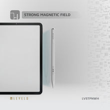Load image into Gallery viewer, Levelo Skywrite Versa Stylus Smart Pen | Magnetic iPad Stylus | 10h Battery | Wireless Charging - White

