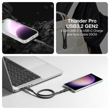 Load image into Gallery viewer, AT THUNDER PRO WITH HOLDER USB-C TO USB-C 5.0A 240W GEN2 0.2M CABLE
